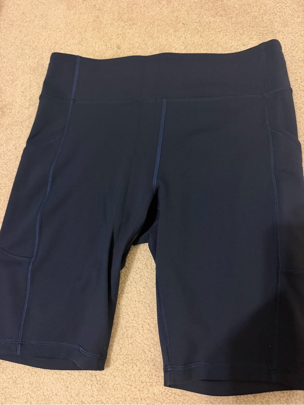 lululemon athletica Navy High-Rise Bike Shorts with Side Pockets